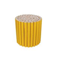Home Deco Factory Sgabello, Legno, Giallo, 30 x 30 x 30 cm