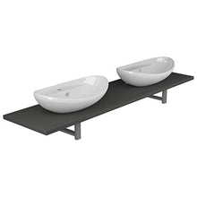 Set Mobili da Bagno 3 pz in Ceramica Grigia