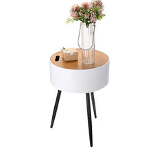 Belleashy Tavolino da caffè Tavolino Rotondo Tavolino da caffè Tavolino da Letto Staccabile Comodini con Portaoggetti Organizer Rack per Mobili da Soggiorno