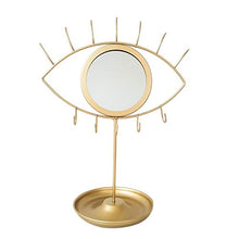 WBFN Eye Design a Forma di Arte del Ferro scrivania Specchio for Il Trucco Ragazze Camera Desktop Specchio for Il Trucco Desktop Specchio Decorativo for Le Donne Ragazze