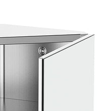 homcom Armadietto Angolare Bagno in Acciaio Anta a Specchio Chiusura Magnetica 3 Ripiani Salvaspazio 60x30x18.4cm