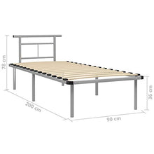 SKM Giroletto Grigio in Metallo 90x200 cm (14.1kg)