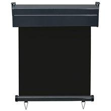Tenda laterale per balcone, 60 × 250 cm, colore nero