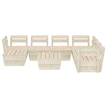 FAMIROSA Set Divani da Giardino su Pallet 8 pz in Legno Abete Impregnato-3729