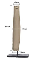Sekey Ombrellone Copertura, 250×40/70/50cm,Taupe