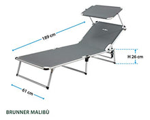 BRUNNER Lettino prendisole per spiaggia, mare, piscina e giardino MALIBU' colore Grigio