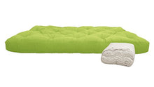 Futon Cotone, Colore Verde Mela, 140x200x14 cm.