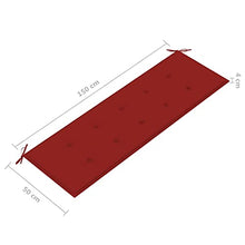 vidaXL Panca da Giardino con Cuscino 157 cm in Massello di Acacia