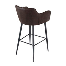 Damiware Rose - Sgabello da bar con rivestimento in velluto, 75 cm