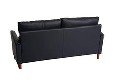 Mendler Divano a 3 posti Relax TV con vano Contenitore HWC-H23 Ecopelle Nero