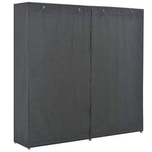 mewmewcat Armadio Grigio in Tessuto 200x40x170 cm