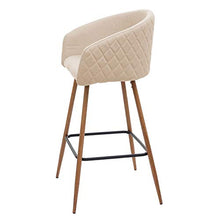 Coppia sgabelli HWC-D72 Metallo Velluto Avorio
