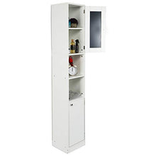 Armadio a Colonna da Bagno 28.8 x 29.8 x 179.5 cm Mobile Alto Colonna Bagno Armadio verticale Armadietto a specchio da bagno alto