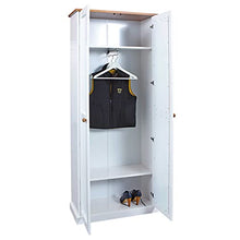 Esidra Morris A05 Armadio Anta Battente, Legno, Bianco, 84 x 37.5 x 192 cm