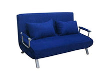 ITALFROM Divano Letto Sofa Bed Blu Divani 153x69x82h Divanetti Divano Letto 2 Piazze cod. 4033