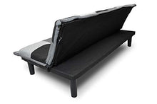 SAMIRA Divano Letto clic clac in Tessuto Grigio Scuro - Nero - Grigio Chiaro - Divanetto MOD. Russell