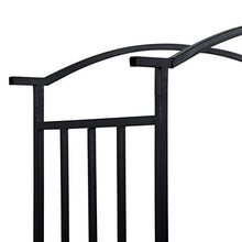E E-NICES Arco da Giardino con Panca Nero 114x45x205 cm in Ferro