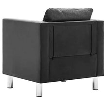 FAMIROSA Set Divani in Similpelle 2 pz Nero e Grigio Chiaro-5503