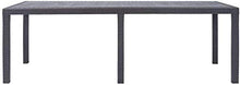 Tomaino Tavolo da Giardino allungabile in plastica Rattan 140/220 x 90 x 72h cm (Antracite)