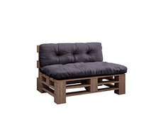 Cuscini per mobili in pallet trapuntati e imbottiti, per divani, per interni ed esterni, per salotto, terrazza, giardino, ampia scelta di colori e dimensioni