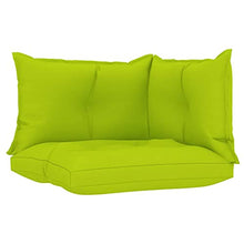 vidaXL Cuscini per Divano Pallet 3 pz Verde Brillante in Tessuto