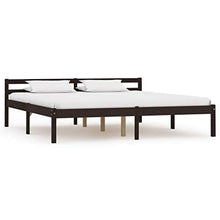 SKM Giroletto con 2 Cassetti Marrone Scuro Legno di Pino 180x200 cm (33.43kg)