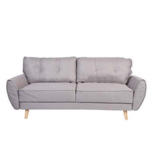 Mendler Divano Letto Schienale Regolabile HWC-J19 Tessuto Grigio