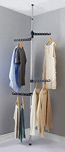 Kit Closet Armadio tessuto 4 RIPIANI + Gancio, decorato Nero