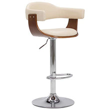 UnfadeMemory 2 pz Sgabelli da Bare da Cucina, Sgabello Lounge con Schienale e Braccioli in Similpelle (Crema e marrone scuro)