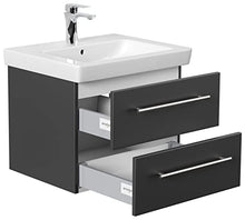 Mobile bagno con lavabo Villeroy & Boch Subway 2.0 60cm nero satinato