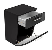Set di mobili da bagno Malema in antracite con frontale arrotondato 6 pz.