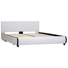 SKM Giroletto con Cassetti Bianco in Similpelle 140x200 cm
