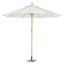 OMBRELLONE ESAGONALE IN LEGNO E TELO IN COTONE PER ARREDO GIARDINO MARE Ø250 CM