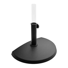 Uniprodo Mezza Base per Ombrellone Sostegno per Ombrellone Uni_Base_H01 (Plastica, Calcestruzzo, Nero, Mezzaluna)