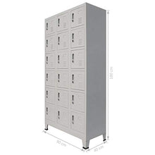 FAMIROSA Armadietto a 18 Scomparti in Metallo 90x40x180 cm