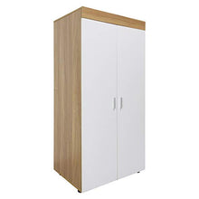 Armadio a 2 ante con 2 ante e 2 ante a 2 ripiani, in legno, 167 x 70 x 48 cm