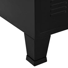 Festnight Armadio per Ufficio, Armadio Classificatore con 6 Ante Nero 75x40x120 cm Acciaio