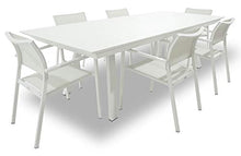 giordano shop Set Tavolo Allungabile e 10 Sedie da Giardino in Alluminio Didone Bianco