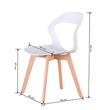 555 Un set di 4 sedie da pranzo sedie da caffè, openwork backrestsolid legno, struttura stabile Sedia da pranzo Sedia