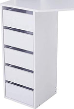 Armadietto di immagazzinaggio cosmetici cassetti specchio con tre camere da letto comò,White