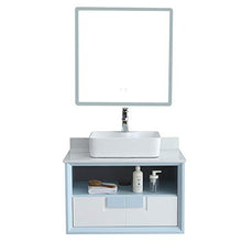NgMik Cabinet Specchio Lavabo Bagno Semplice Bagno Armadio per armadietto Armadio Combinazione Balcone a Muro Vanity Facile da Pulire (Color : Blue, Size : 52x80x63cm)