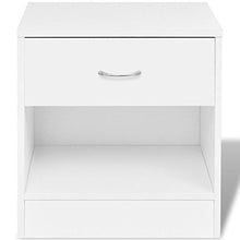 Kshzmoto Comodo Comodino per Camera da Letto in 2 Pezzi, Comodino in Particelle di Legno Bianco Set da 2 Pezzi 36,5 x 30,5 x 38 cm (Lunghezza x Larghezza x Altezza) -con 1 cassetto