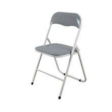 zvcv Sedia Pieghevole Sedia Pieghevole Sedia da scrivania Portatile con Schienale da Campeggio per Il Tempo Libero Grigio Brillante