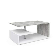 Vicco Tavolino da divano Guillermo Tavolino da salotto bianco Cemento 91 x 52 cm