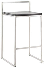 Tabouret de bar empilable format moyen METO (NOIR)