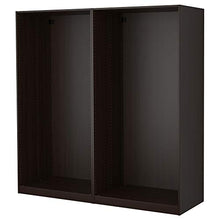 PAX 2 telai armadio 200x58x201 nero-marrone