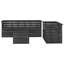 vidaXL Set Divani da Giardino su Pallet 6 pz Legno Pino Grigio Scuro