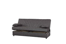 SUR Divano Letto 3 POSTI Fiji con CASSETTONE Colore Marrone - L180 x H88 xP78 - Arredi Casa