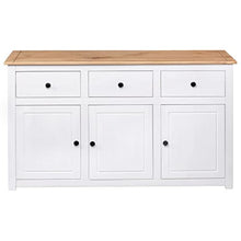 vidaXL Credenza Panama Range Mobiletto con Cassetti e Ante Rustica Robusta Classica Armadietto Madia 135x40x80 cm Naturale Legno Massello di Pino