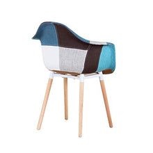 Uderkiny Set di 2 sedie Sedia Patchwork con braccioli, Applica alla Cucina Soggiorno alla Sala da Pranzo, ECC (Blu)